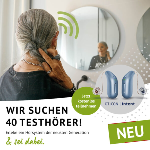 Aktion 40 Testhörer für Oticon Intent